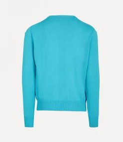 Knitwear And Sweatshirts|Vivienne Westwood Alex Round Neck Sweater TURQUOISE