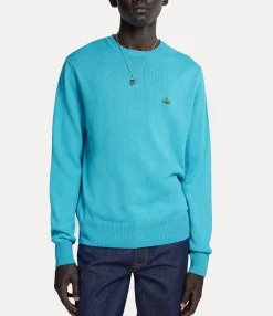 Knitwear And Sweatshirts|Vivienne Westwood Alex Round Neck Sweater TURQUOISE