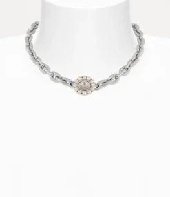 Necklaces|Vivienne Westwood Amaya Chain Necklace PLATINUM / CREAMROSE Pearl
