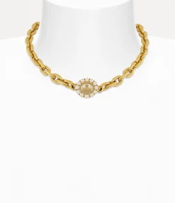 Necklaces|Vivienne Westwood Amaya Chain Necklace GOLD / CREAMROSE Pearl