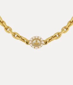 Necklaces|Vivienne Westwood Amaya Chain Necklace GOLD / CREAMROSE Pearl