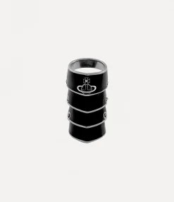 Rings|Classic Styles|Vivienne Westwood Artemis Ring PLATINUM / BLACK Resin