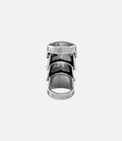 Rings|Classic Styles|Vivienne Westwood Artemis Ring PLATINUM / BLACK Resin