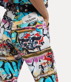 Trousers And Shorts|Trousers And Shorts|Vivienne Westwood Baggy Jeans GRAFFITI