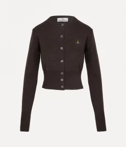Knitwear|Vivienne Westwood Bea Cropped Cardi BROWN