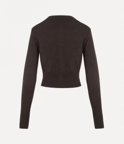 Knitwear|Vivienne Westwood Bea Cropped Cardi BROWN