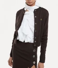 Knitwear|Vivienne Westwood Bea Cropped Cardi BROWN