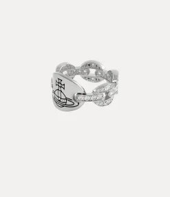 Rings|Rings|Vivienne Westwood Clorinthe Ring PLATINUM / WHITE CZ / BLACK Patina