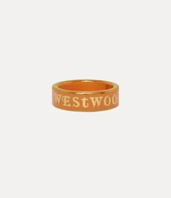 Rings|Rings|Vivienne Westwood Conduit Street Ring GOLD / ORANGE Enamel