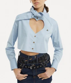 Tops And Shirts|Vivienne Westwood Cut Off Heart Shirt BLUE