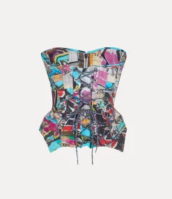 Corsets|Tops And Shirts|Vivienne Westwood Denim Cobrax Corset GRAFFITI
