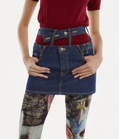 Skirts|Vivienne Westwood Double Waistband Foam Skirt SUNKEN ORB/INDIGO