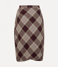 Skirts|Vivienne Westwood Drunken Drape Skirt RED CHECK