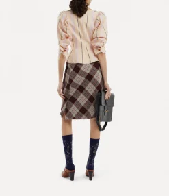 Skirts|Vivienne Westwood Drunken Drape Skirt RED CHECK