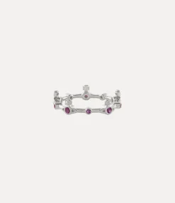Rings|Vivienne Westwood Felicia Ring PLATINUM / DARK WINE CZ