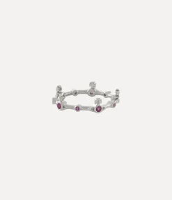 Rings|Vivienne Westwood Felicia Ring PLATINUM / DARK WINE CZ