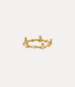 Rings|Vivienne Westwood Felicia Ring GOLD / MILKY PINK, WHITE CZ