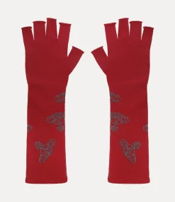 Other Accessories|Other Accessories|Vivienne Westwood Fingerless Long Gloves RED