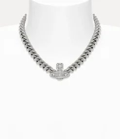 Necklaces|Classic Styles|Vivienne Westwood Graziella Small Choker PLATINUM / WHITE CZ