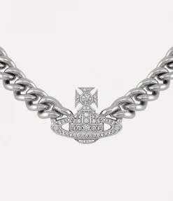 Necklaces|Classic Styles|Vivienne Westwood Graziella Small Choker PLATINUM / WHITE CZ