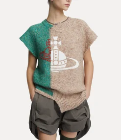 Knitwear And Sweatshirts|Tops And Shirts|Vivienne Westwood Half & Half Vest MULTI