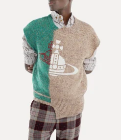 Knitwear And Sweatshirts|Tops And Shirts|Vivienne Westwood Half & Half Vest MULTI