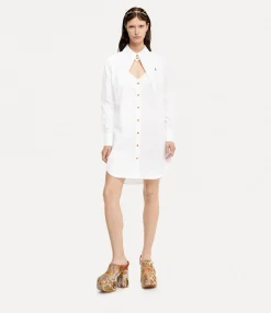 Dresses|Vivienne Westwood Heart Shirt Dress WHITE