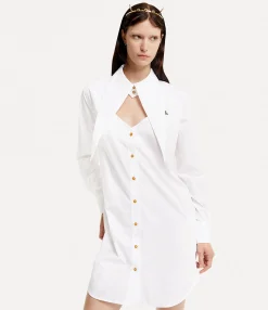 Dresses|Vivienne Westwood Heart Shirt Dress WHITE