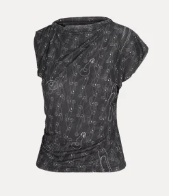 Tops And Shirts|Vivienne Westwood Hebo Top BLACK SAFETY PINS