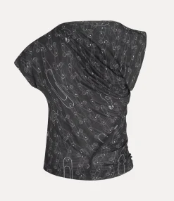 Tops And Shirts|Vivienne Westwood Hebo Top BLACK SAFETY PINS