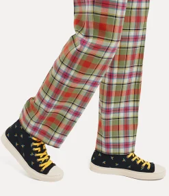 Trainers|Vivienne Westwood High Top Canvas Plimsoll BLACK/BABY ORBS