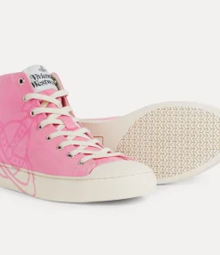 Trainers|Vivienne Westwood High Top Canvas Plimsoll SEX PINK