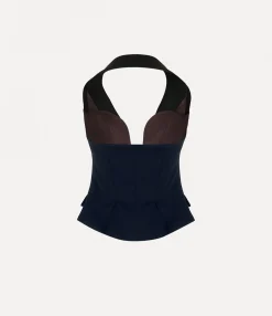 Corsets|Vivienne Westwood Horseshoe Corset Top NAVY