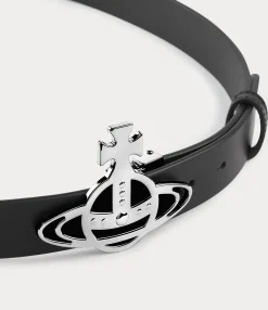 Belts And Harnesses|Belts And Harnesses|Vivienne Westwood Line Orb Buckle Belt/silver