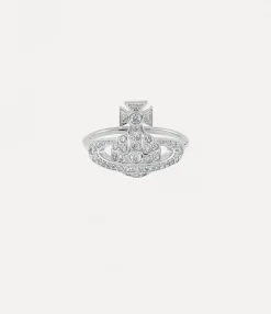 Rings|Rings|Vivienne Westwood Little Orb Ring PLATINUM / WHITE CZ