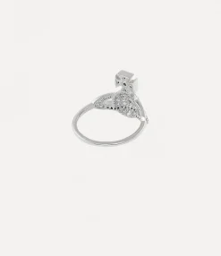 Rings|Rings|Vivienne Westwood Little Orb Ring PLATINUM / WHITE CZ