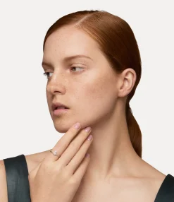 Classic Styles|Rings|Vivienne Westwood London Orb Ring PLATINUM / WHITE CZ