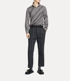 T-Shirts And Polos|Vivienne Westwood Long Sleeve Polo Top BLACK/WHITE