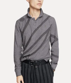 T-Shirts And Polos|Vivienne Westwood Long Sleeve Polo Top BLACK/WHITE