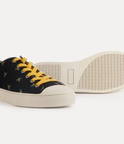 Trainers|Vivienne Westwood Low Top Canvas Plimsoll BLACK/BABY ORBS