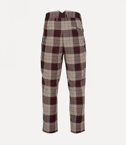 Trousers And Shorts|Vivienne Westwood M Cropped Cruise Trousers RED CHECK