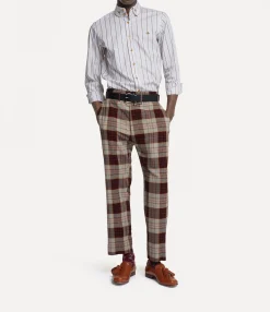 Trousers And Shorts|Vivienne Westwood M Cropped Cruise Trousers RED CHECK