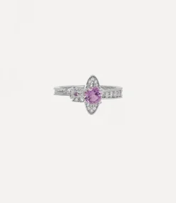 Rings|Vivienne Westwood Maitena Ring PLATINUM / PINK, WHITE CZ