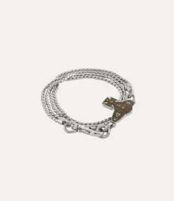 Bracelets|Vivienne Westwood Man. Laszlo Bracelet OXI BRASS/PLATINUM/LIGHT COLORADO TOPAZ Crystal