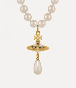 Necklaces|Classic Styles|Vivienne Westwood One Row Pearl Drop Choker