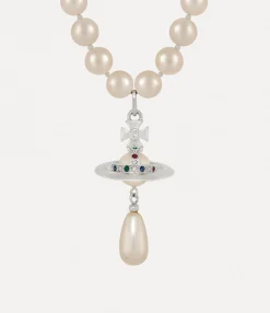 Necklaces|Classic Styles|Vivienne Westwood One Row Pearl Drop Choker