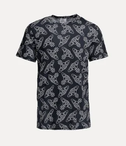 T-Shirts And Polos|Sweatshirts And T-Shirts|Vivienne Westwood Orb Allover Undershirt BLACK