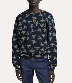 Knitwear And Sweatshirts|Sweatshirts And T-Shirts|Vivienne Westwood Raglan Sweatshirt NAVY/WHITE