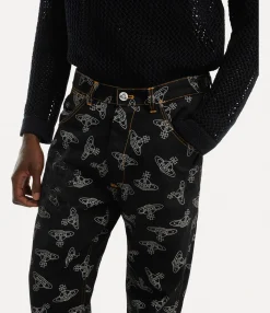 Trousers And Shorts|Vivienne Westwood Ranch Jeans BLACK/ORBS