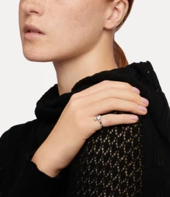 Rings|Classic Styles|Vivienne Westwood Reina Petite Ring PLATINUM / WHITE CZ